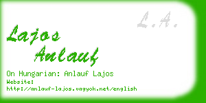 lajos anlauf business card